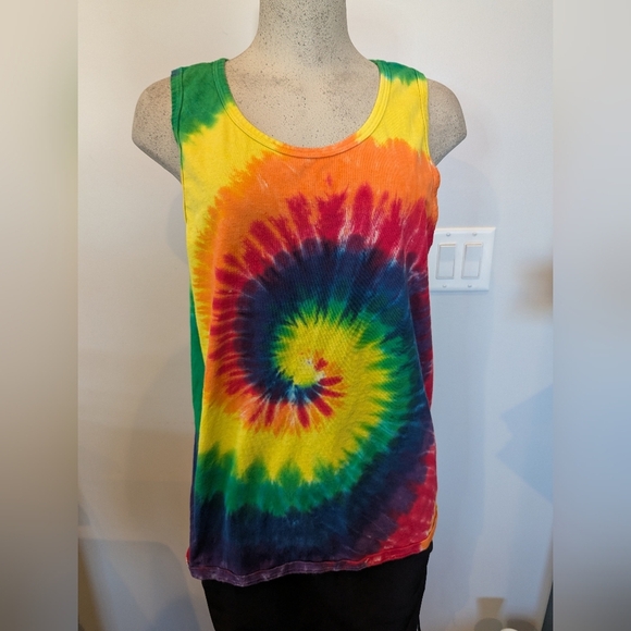 Tie Dye Tank Top Unisex Size large - Picture 5 of 7